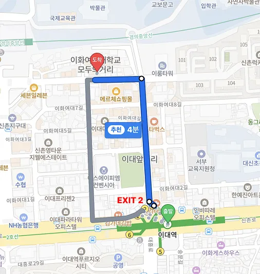 예배 장소 약도